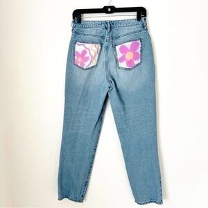 Pacsun Jeans Women’s 27 Blue Mom Jeans Y2K Floral Pockets